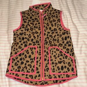 NWT Crewcuts leopard/pink vest size 4/5
